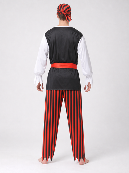 Pirate Carnival Costume with Saber and Accessories