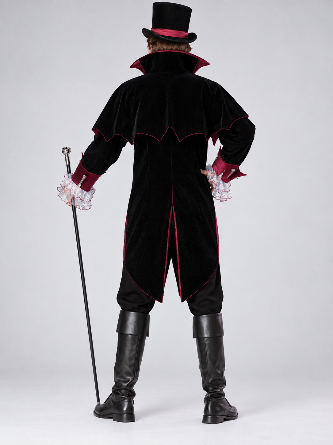 Adult Vampire Costume with Jabot and Top Hat