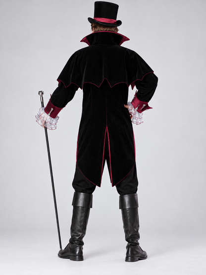 Adult Vampire Costume with Jabot and Top Hat