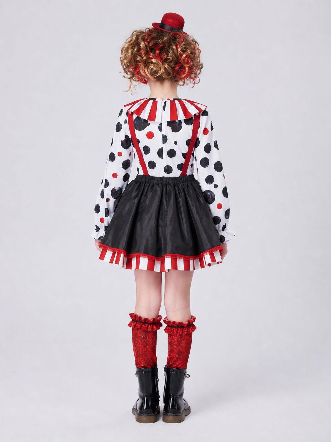 Clown Costume with Hat and Suspenders