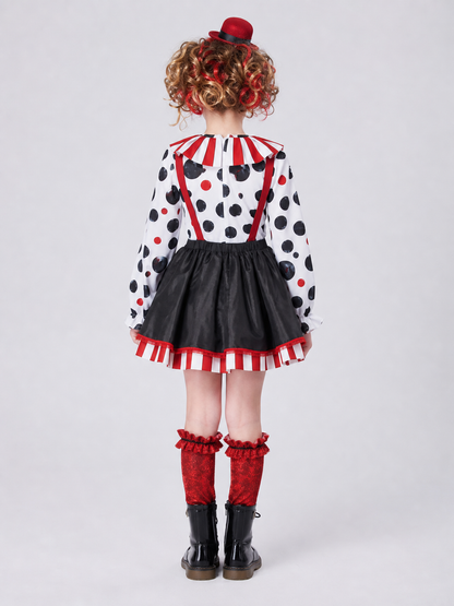 Clown Costume with Hat and Suspenders