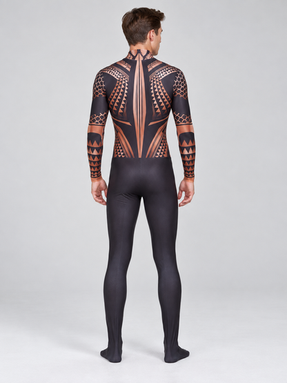 Carnival Costume Jumpsuit with Anatomical Print back view