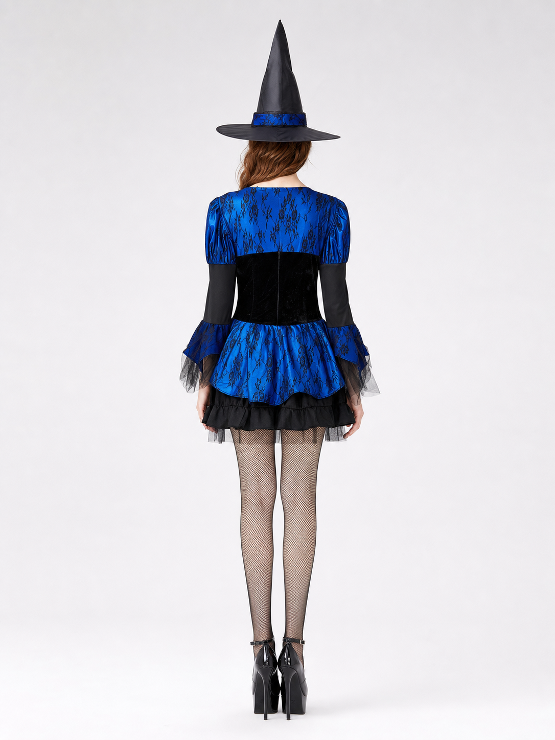 Witch Costume with a Full Skirt and Lacing