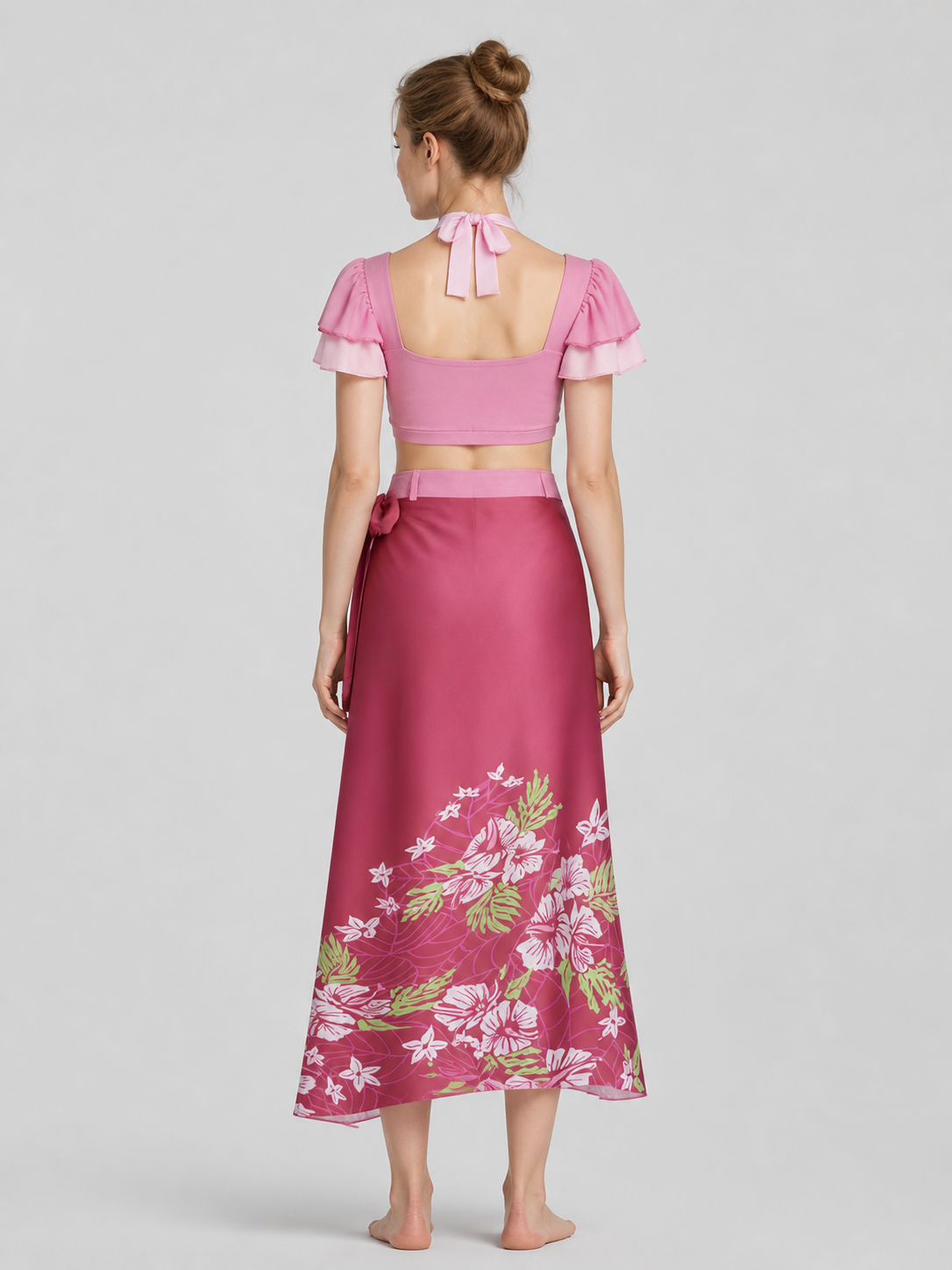 Star Wars Costume: Top and Skirt with Bows and Flowers back view