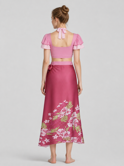 Star Wars Costume: Top and Skirt with Bows and Flowers back view