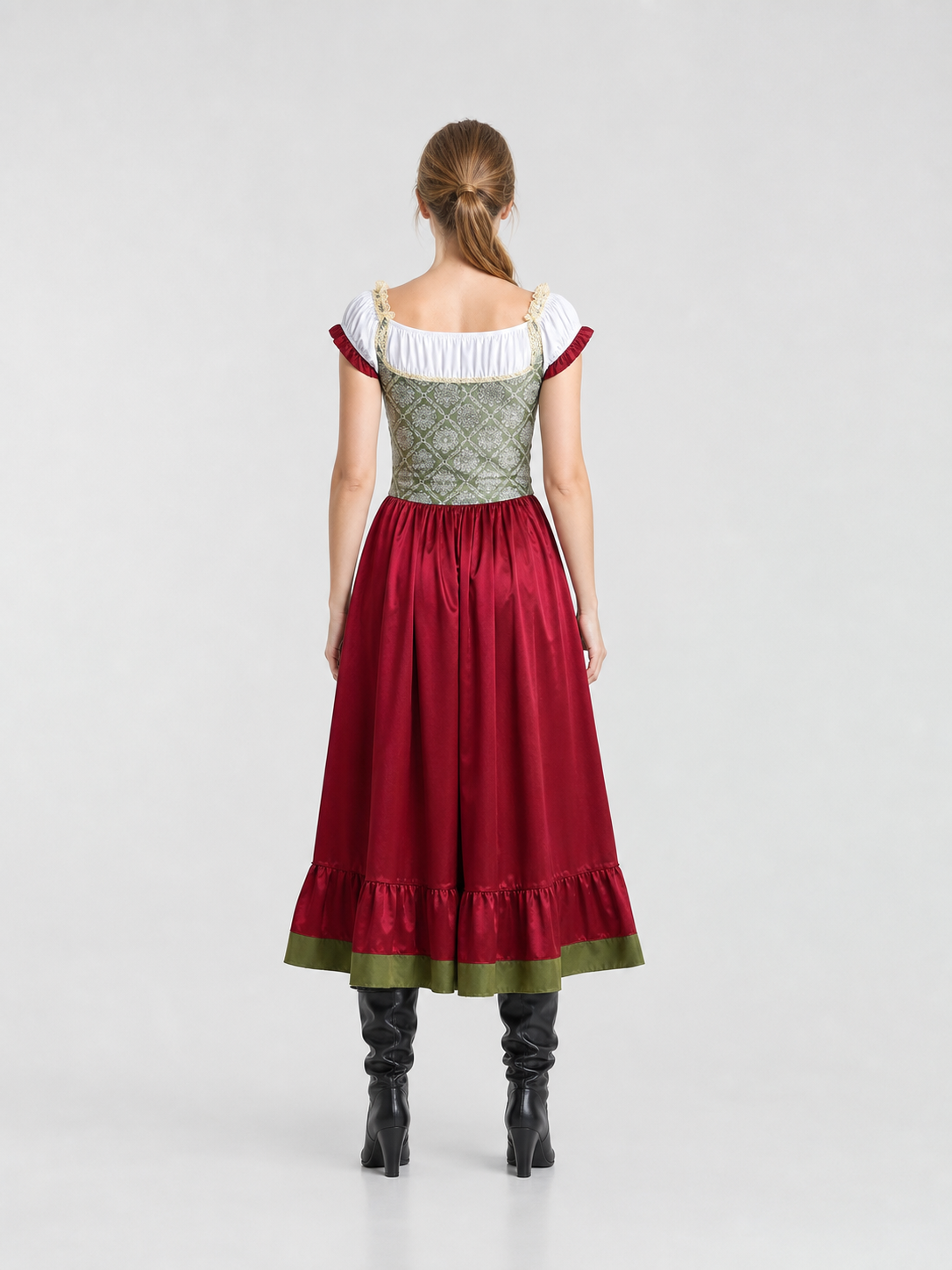 Historical Ethnic-Style Costume, Long Dress back view