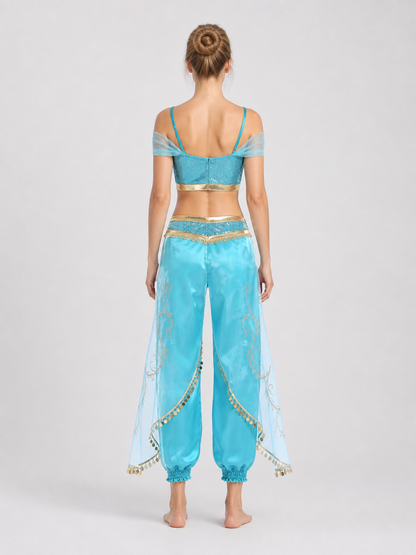 Adult Princess Jasmine Costume for Halloween back view
