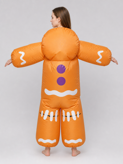 Festive Inflatable Gingerbread Man Costume
