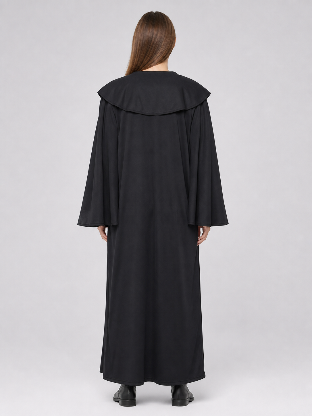 Black Gothic Hooded Robe for Cosplay