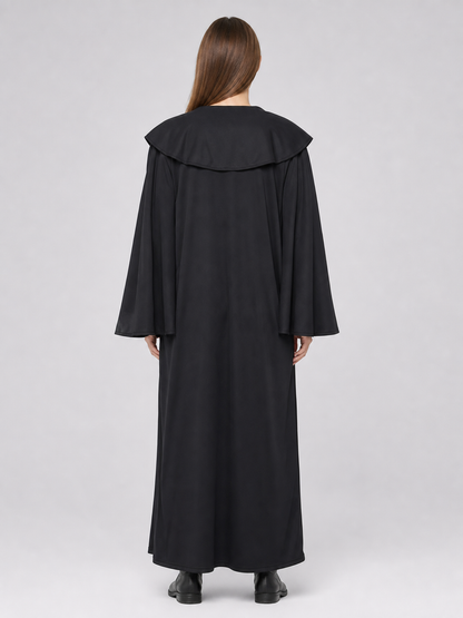 Black Gothic Hooded Robe for Cosplay