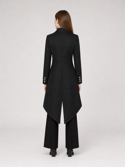 Black Long-Tailed Steampunk Tailcoat