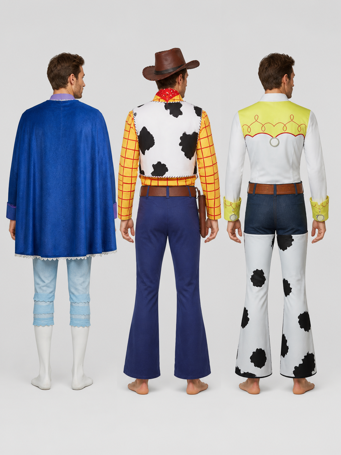 Toy Story Cosplay Costume: Woody, Bo Peep, Jessie back view