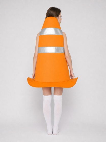 Adult Orange Traffic Cone Costume for Parties
