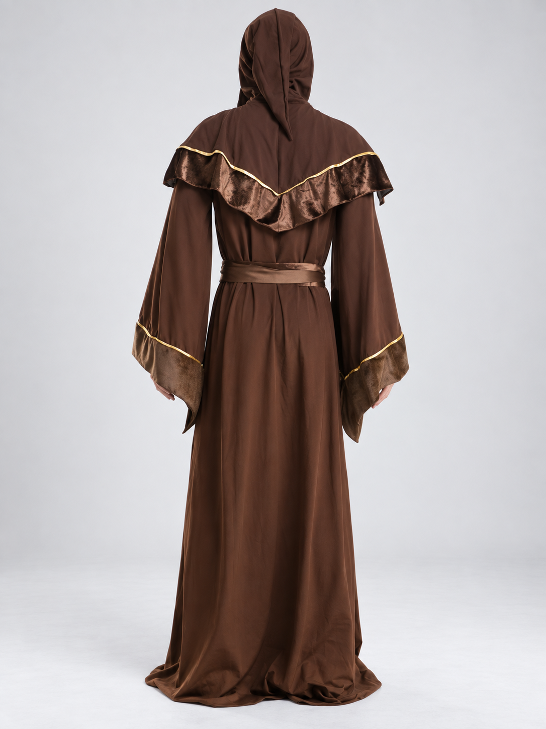 Adult Wizard Costume with Hood and Belt