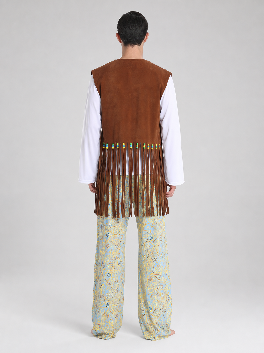 Fringed Carnival Vest with Colorful Beads