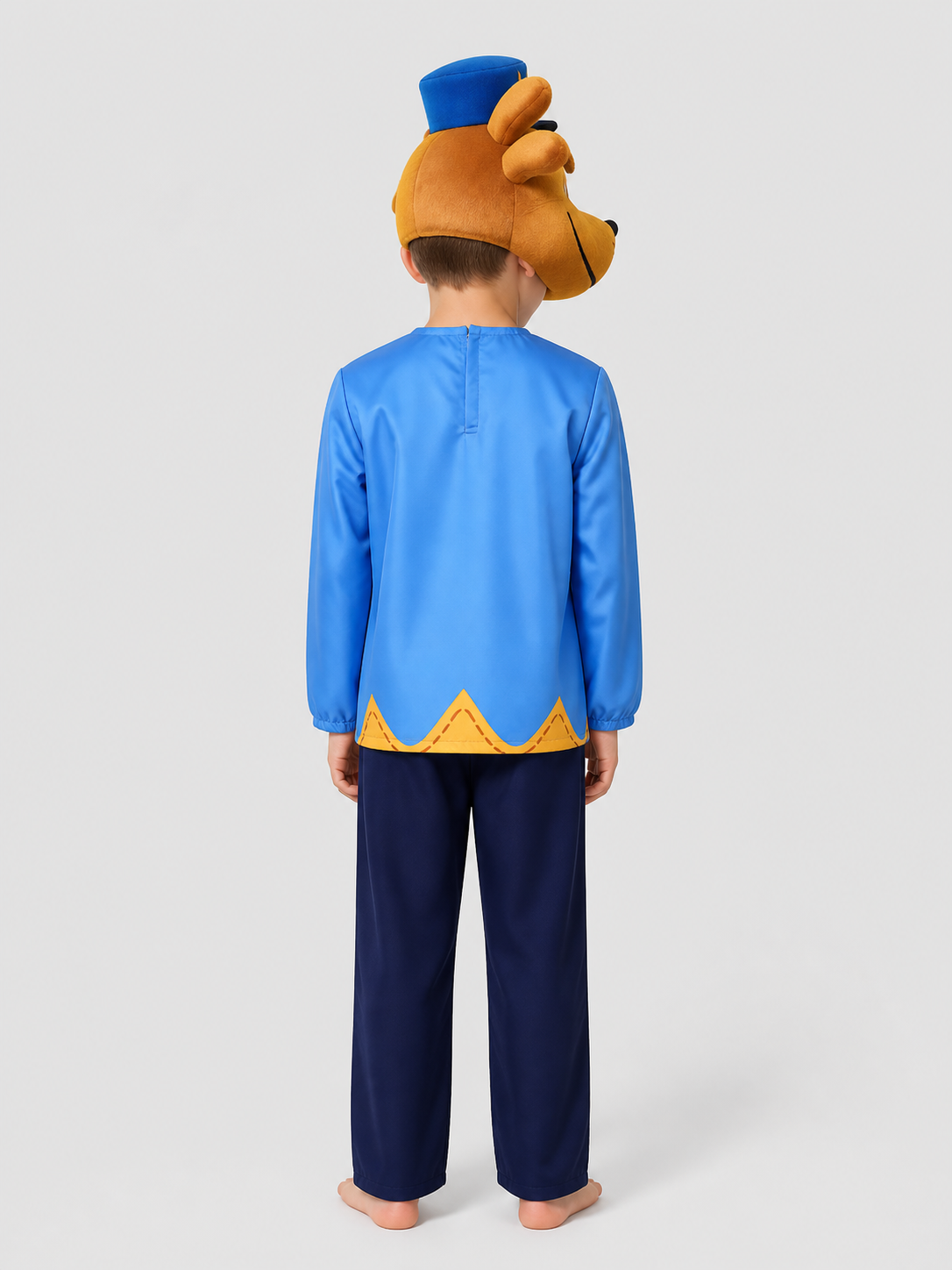Dogman Cosplay Costume: Mask, Top, and Pants back view