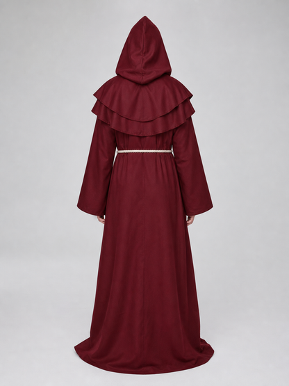 Medieval Monk Costume with Hood and Belt