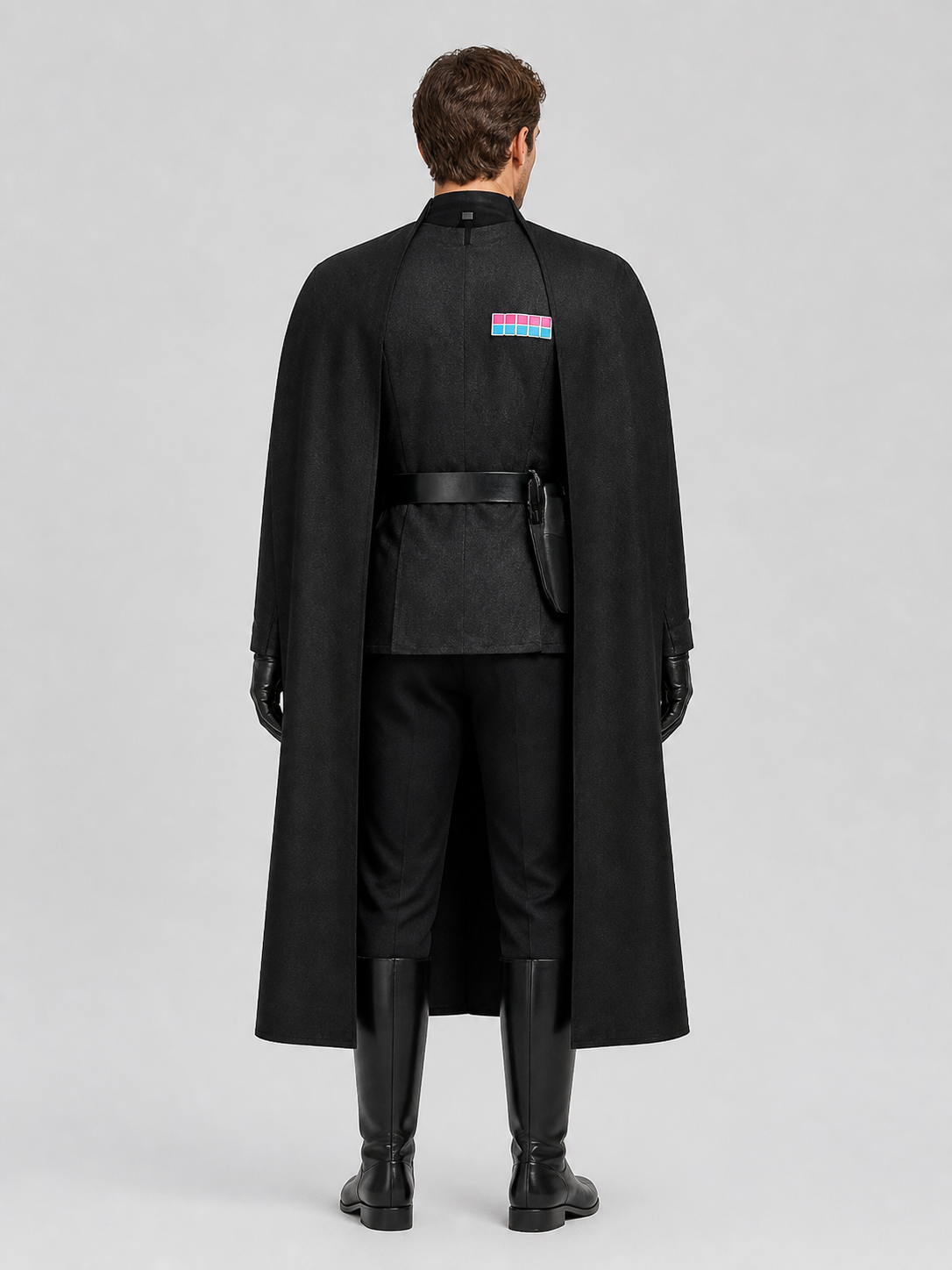 Black Star Wars Imperial Officer Cosplay Costume back view