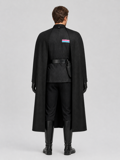 Black Star Wars Imperial Officer Cosplay Costume back view