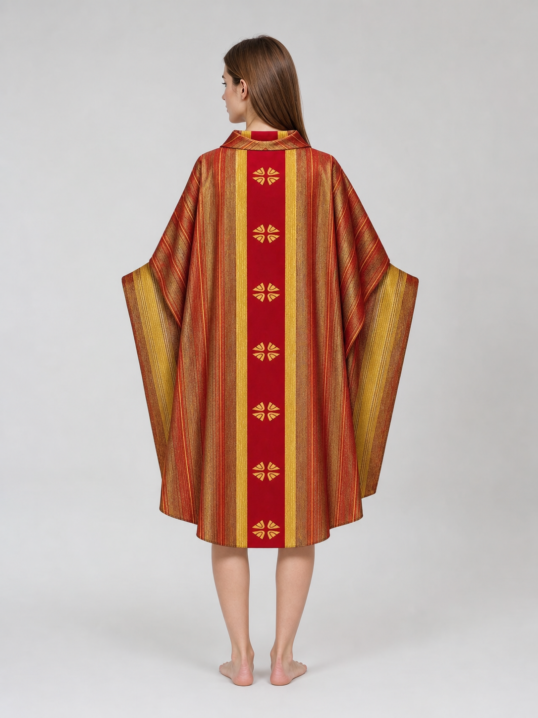 Medieval Cosplay Cloak with Gold Decoration