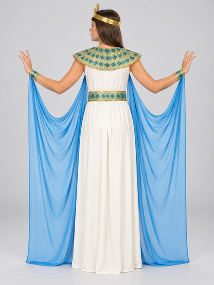 Blue Egyptian Carnival Costume with Headpiece