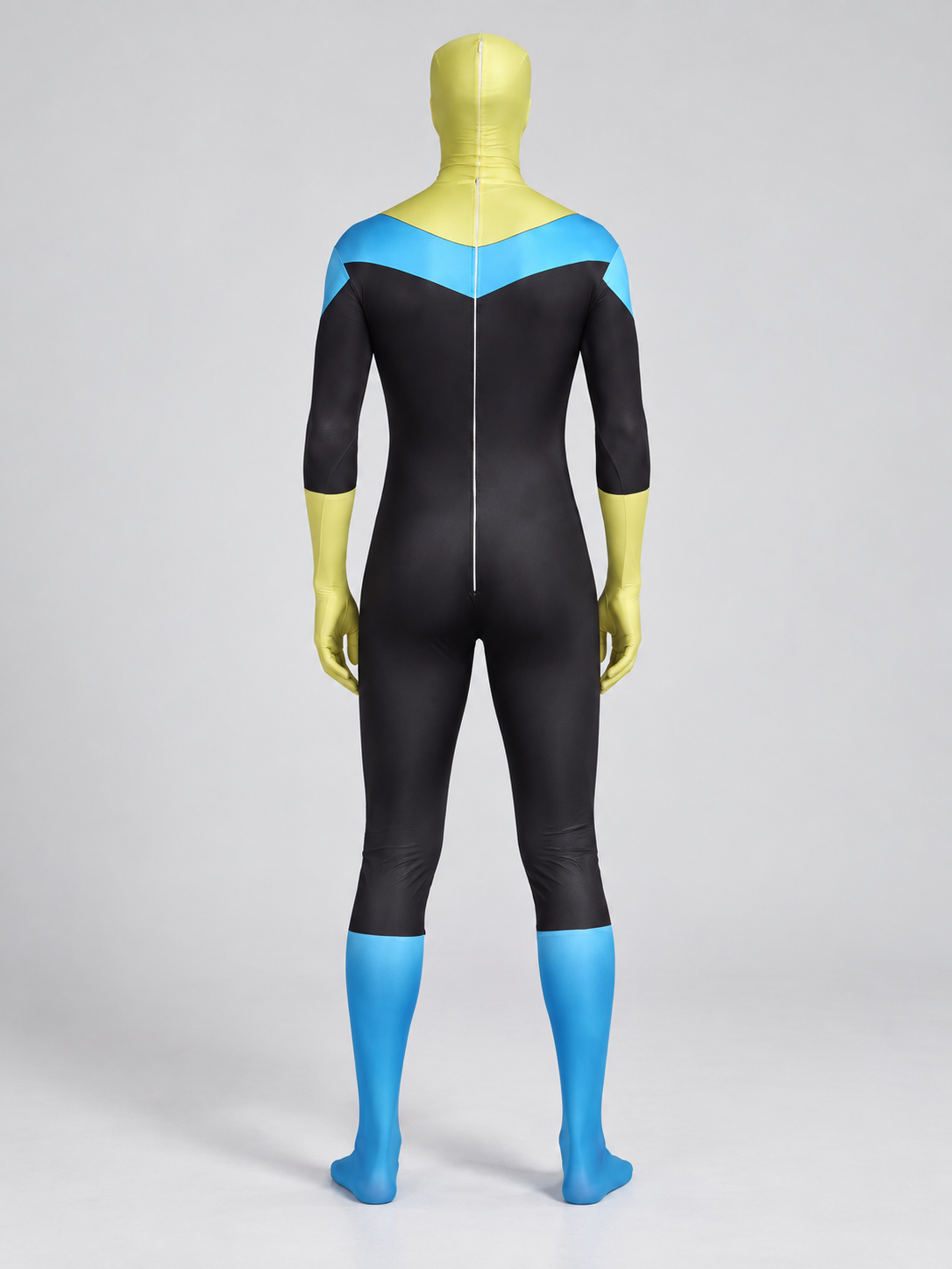 Superman Cosplay Jumpsuit Costume Yellow Spandex