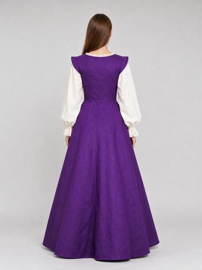 Medieval Renaissance-style Dress with Lacing