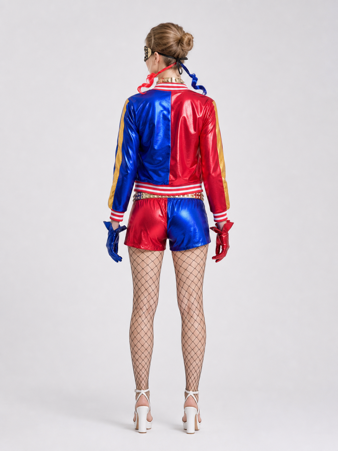 Harley Quinn Costume, Cosplay Set back view