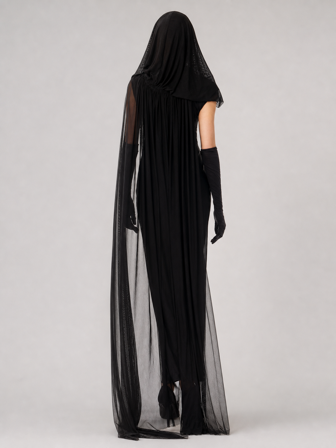 Black Gothic Cape with a Large Hood