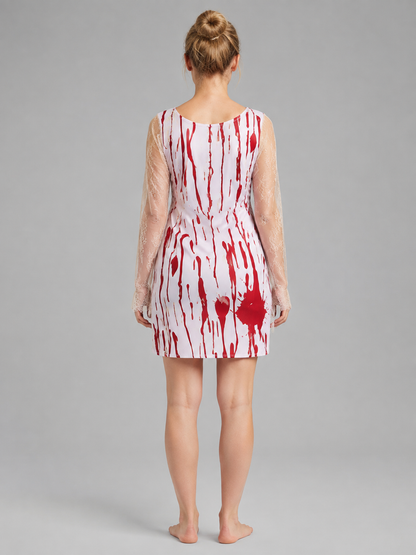 Carnival Costume — Dress with Red Drips back view