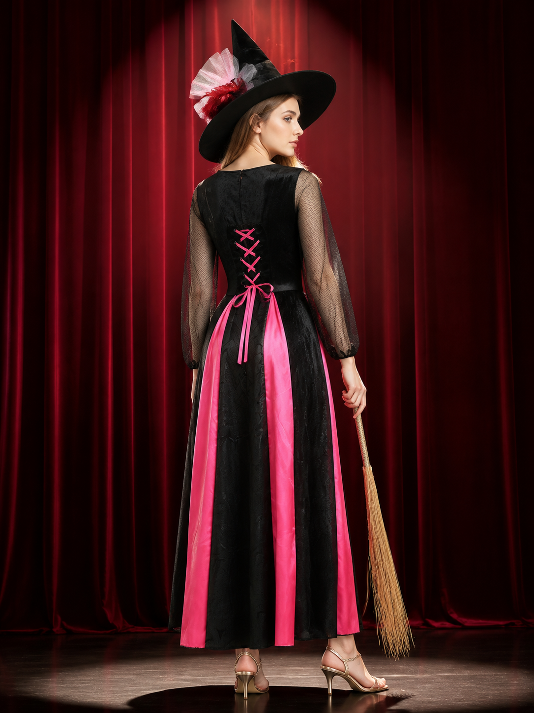 Halloween Witch Costume Dress with Hat