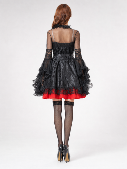 Gothic Vampire Costume: Dress, Cape, and Belt
