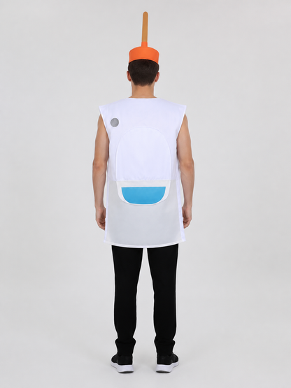 Toilet Costume with Hat for Cosplay back view