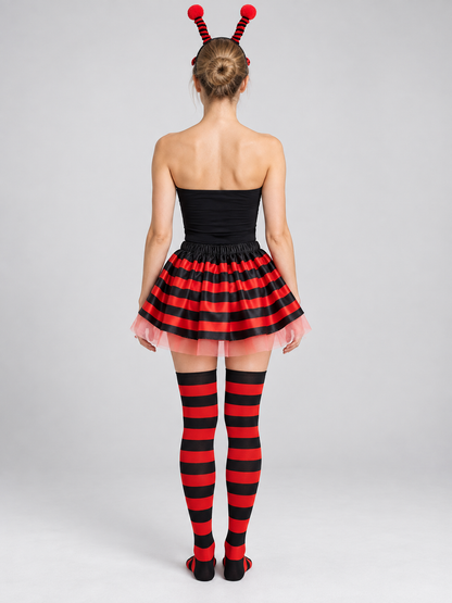 Insect Costume with Striped Skirt back view
