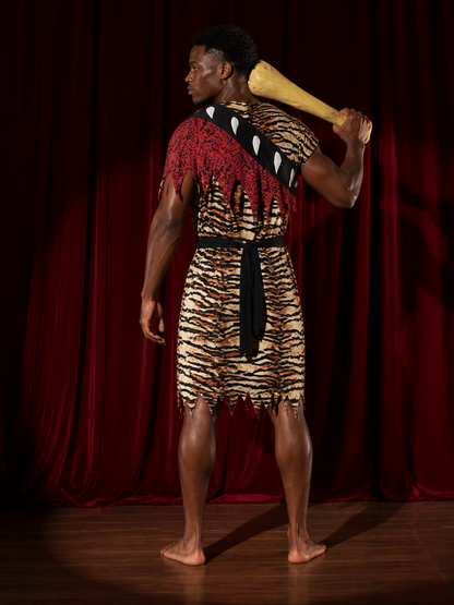 Tiger-Print Chief Jumpsuit Costume for Cosplay back view