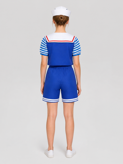 Stranger Things Cosplay Costume, Nautical Style back view