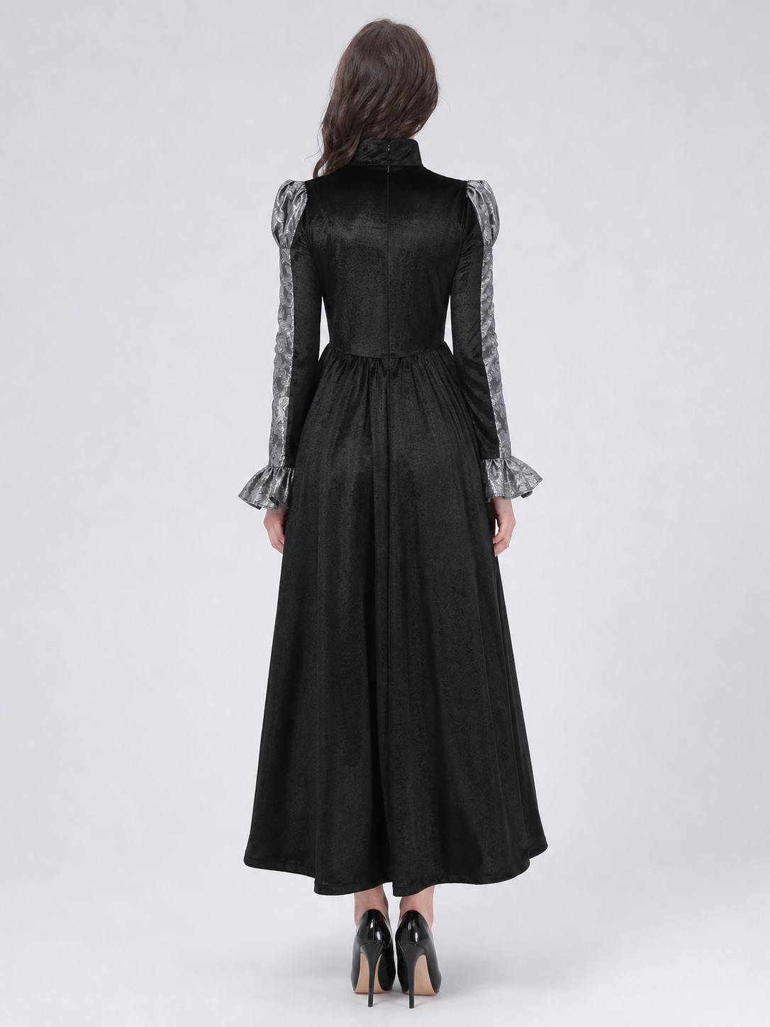 Gothic Vampire Dress with a Full Skirt