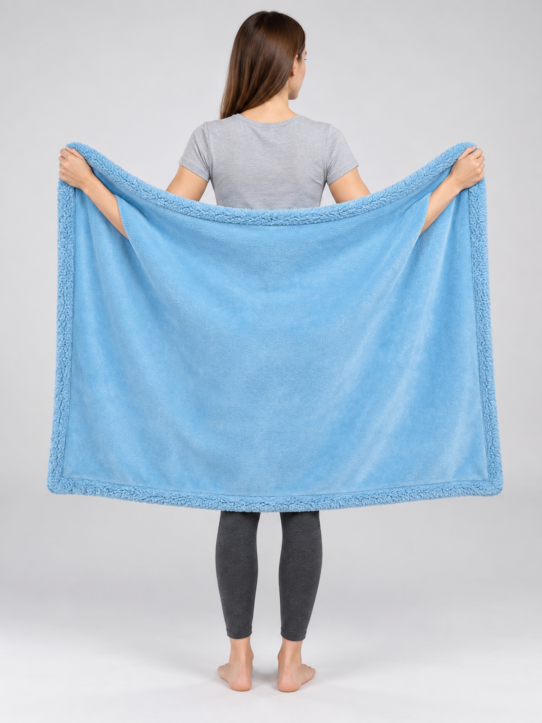 Reversible Sherpa-Pile Pet Blanket back view