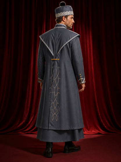 Wizard costume with robe and hat for Halloween
