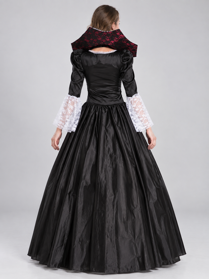 Vampire Halloween Costume Black with Lace and Bow