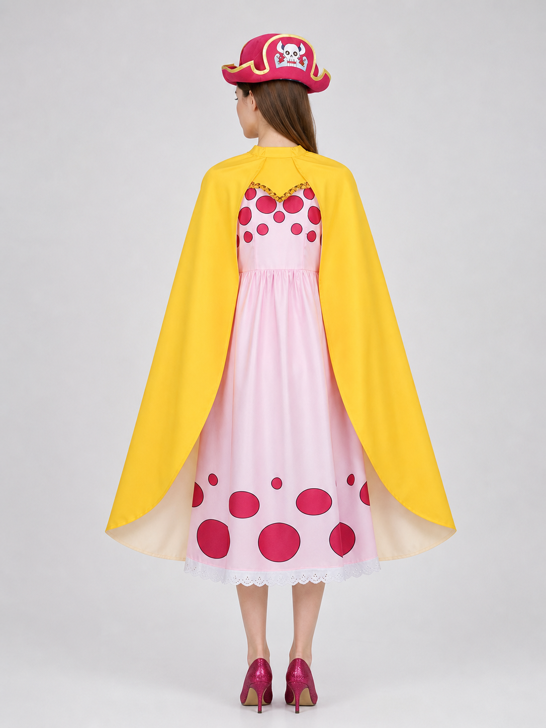 Charlotte Linlin Cosplay Costume: Dress, Cloak, and Hat