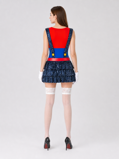 Super Mario Costume for Stage Performances and Costume Parties back view