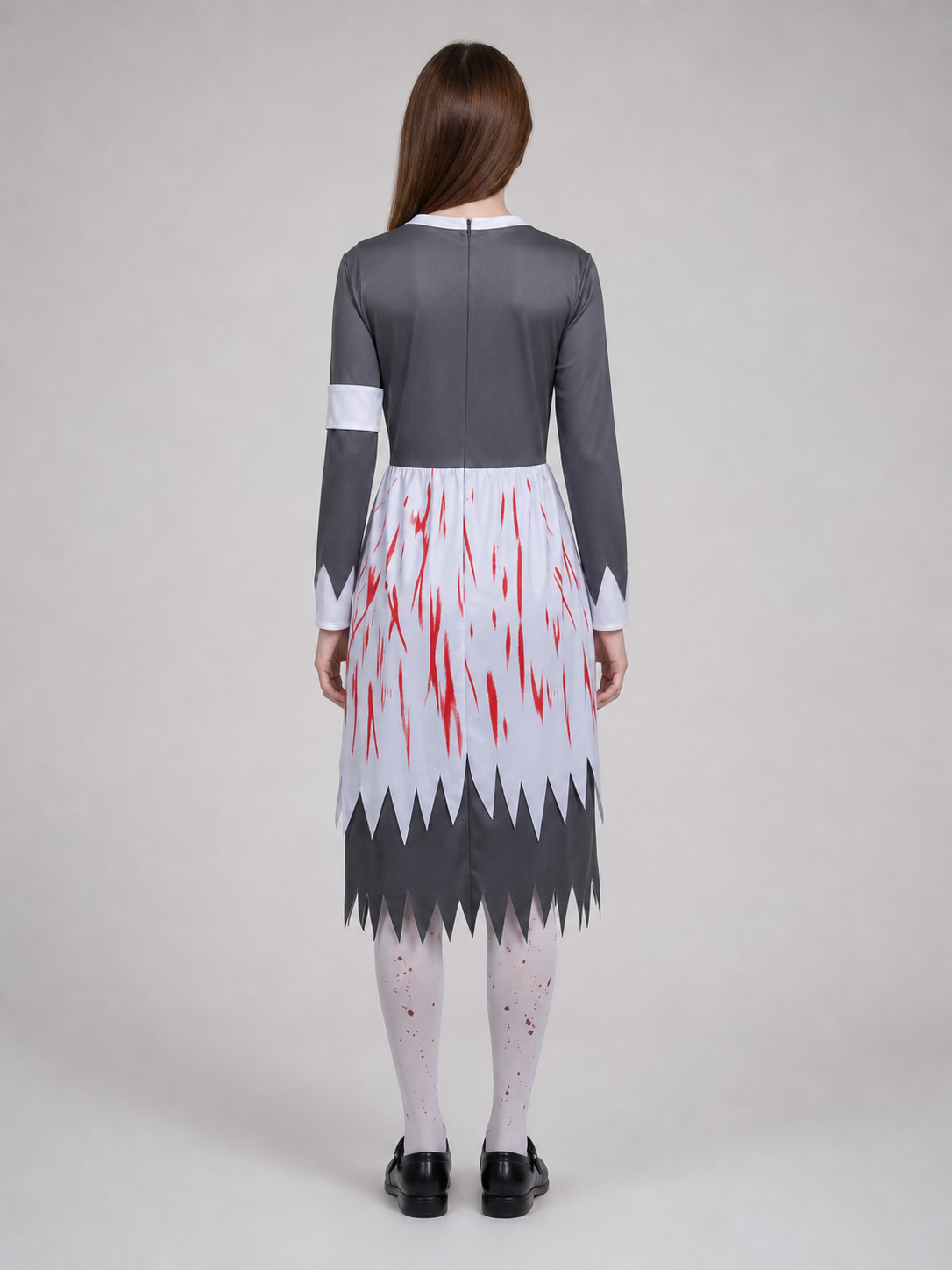 Halloween Costume: Medical Uniform with Blood Print back view