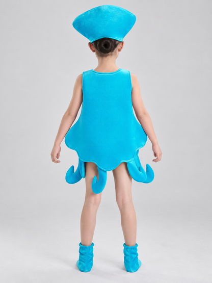 Kids' Octopus Costume Turquoise-Blue