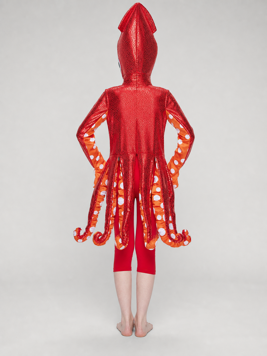 Red Sequin Squid Stage Costume