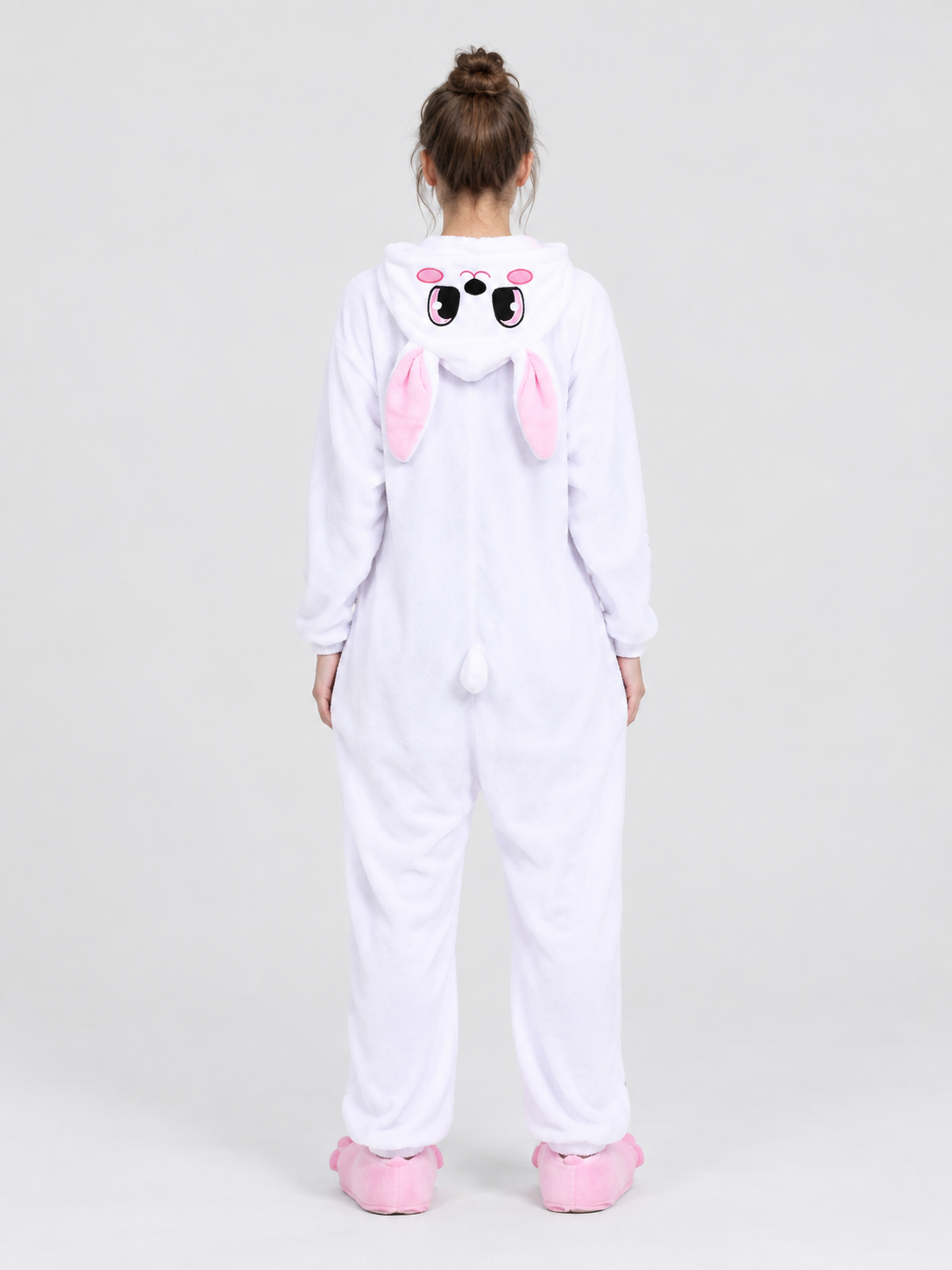 Bunny Kigurumi Pajama White and Pink with Long Ears