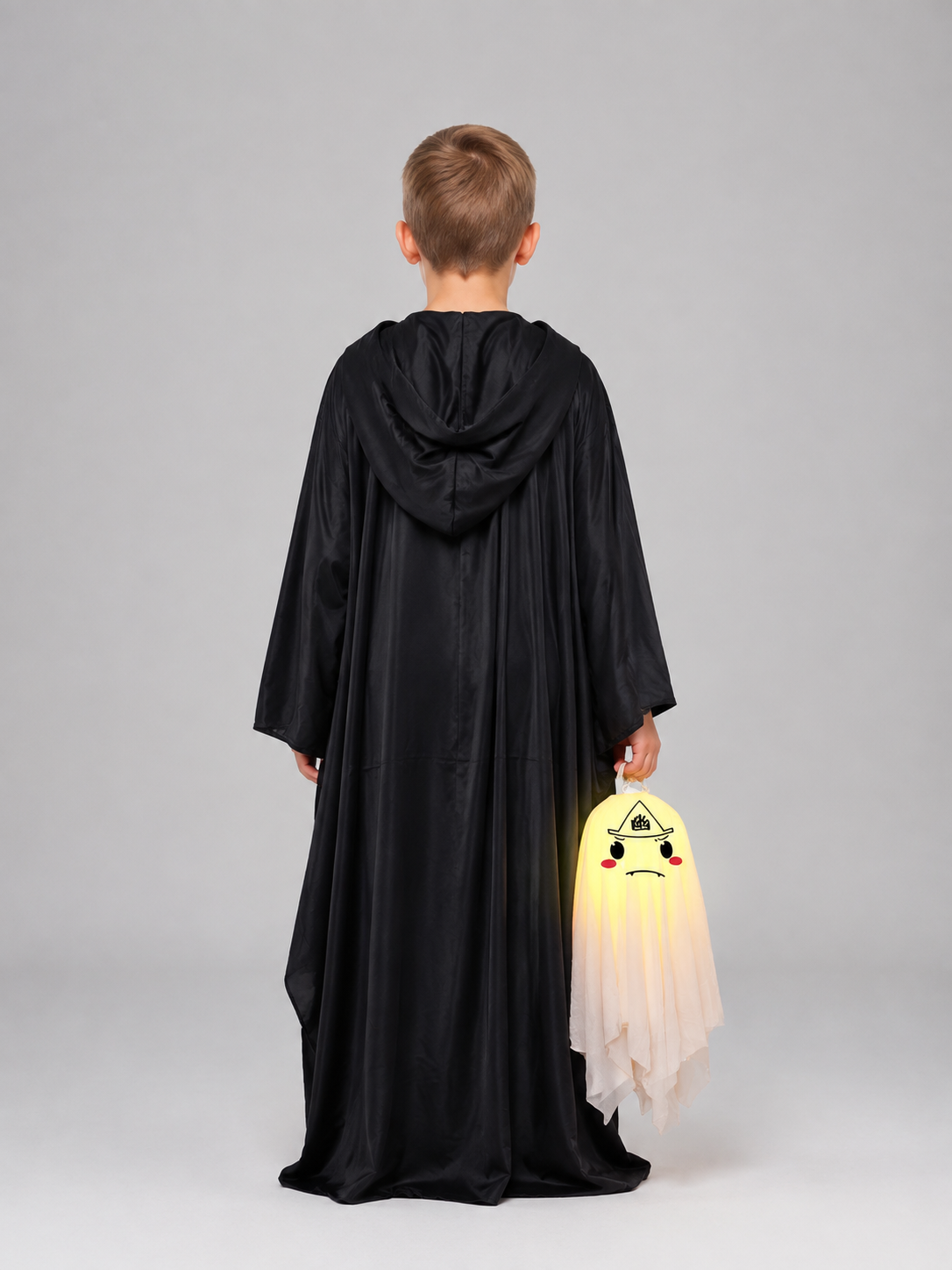 Children's Ghost Costume with Lantern back view