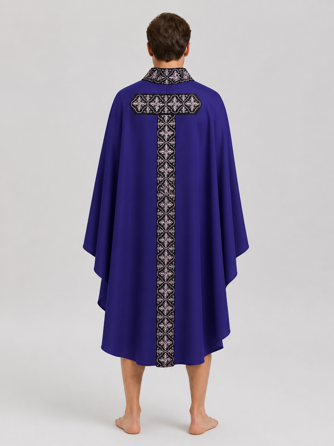Medieval Priest Mantle for Halloween Cosplay back view