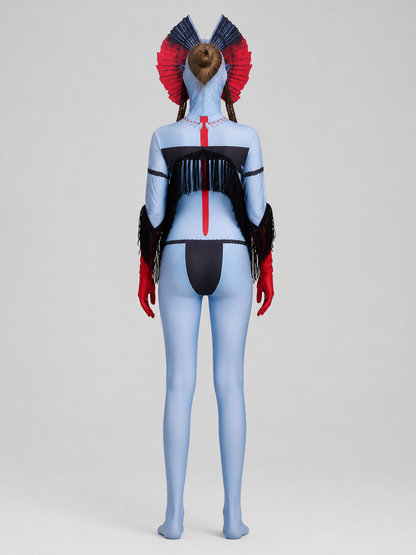 Avatar 3 Cosplay Costume — Jumpsuit with Headpiece back view