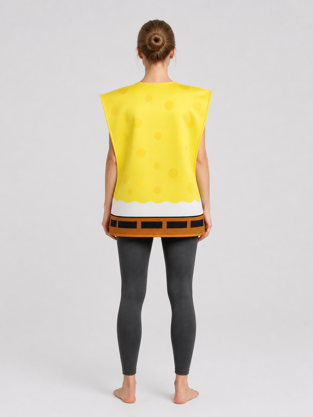 SpongeBob Cosplay Costume, Sleeveless Cape back view